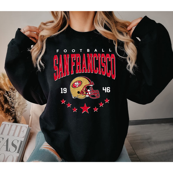Vintage San Francisco Football Sweatshirt Niners, Gift For 49er Football Fan - Picture 1 of 4